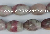 CTO217 15.5 inches 13*18mm rice pink tourmaline gemstone beads