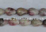 CTO218 15.5 inches 10*14mm teardrop pink tourmaline gemstone beads