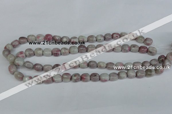 CTO220 15.5 inches 9*11mm nugget pink tourmaline gemstone beads