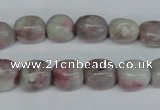 CTO221 15.5 inches 12*14mm nugget pink tourmaline gemstone beads