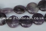 CTO223 15.5 inches 15mm flat round tourmaline gemstone beads