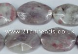 CTO233 15.5 inches 20*30mm wavy oval tourmaline gemstone beads