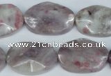 CTO233 15.5 inches 20*30mm wavy oval tourmaline gemstone beads