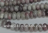 CTO237 15.5 inches 5*8mm rondelle pink tourmaline gemstone beads