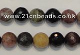 CTO30 15.5 inches 10mm faceted round natural tourmaline beads