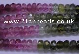 CTO303 15.5 inches 2.5*4mm faceted rondelle tourmaline beads