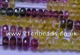 CTO304 15.5 inches 2.5*4mm faceted rondelle tourmaline beads