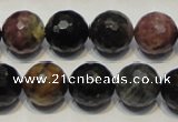 CTO31 15.5 inches 14mm faceted round natural tourmaline beads