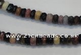 CTO34 15.5 inches 4*6mm faceted rondelle natural tourmaline beads