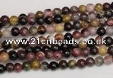 CTO355 15.5 inches 4mm round natural tourmaline gemstone beads