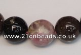 CTO362 15.5 inches 16mm round natural tourmaline gemstone beads