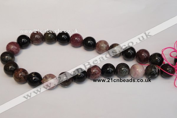 CTO362 15.5 inches 16mm round natural tourmaline gemstone beads