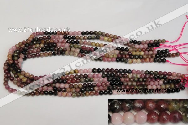 CTO371 15.5 inches 5mm round natural tourmaline gemstone beads