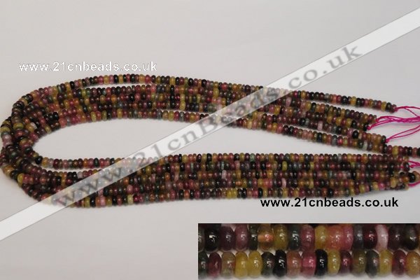 CTO375 15.5 inches 2*5mm rondelle natural tourmaline gemstone beads