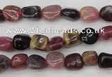 CTO381 15.5 inches 7*9mm natural tourmaline nuggets beads