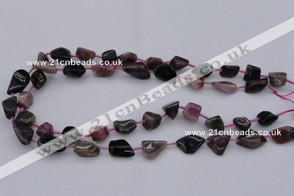 CTO395 15.5 inches 8*12mm - 10*14mm nuggets tourmaline gemstone beads