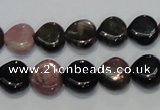 CTO41 15.5 inches 12*12mm heart natural tourmaline beads wholesale