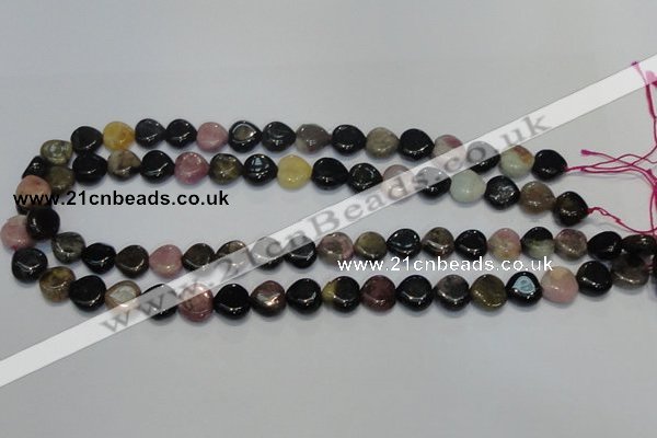 CTO41 15.5 inches 12*12mm heart natural tourmaline beads wholesale