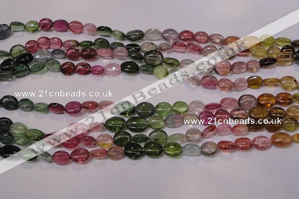CTO421 15 inches 7*9mm oval natural tourmaline beads wholesale