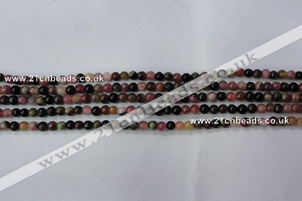 CTO451 15.5 inches 4mm round natural tourmaline gemstone beads