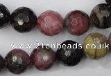 CTO46 15.5 inches 10mm faceted round natural tourmaline beads