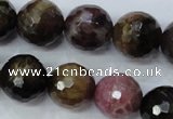 CTO466 15.5 inches 11mm faceted round natural tourmaline gemstone beads