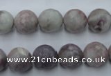 CTO484 15.5 inches 12mm faceted round pink tourmaline gemstone beads