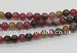 CTO60 15.5 inches 4mm round natural tourmaline gemstone beads