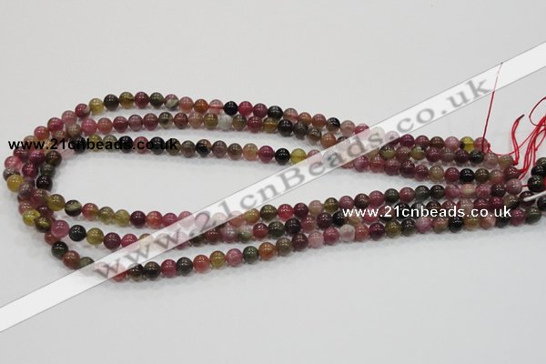 CTO61 15.5 inches 5mm round natural tourmaline gemstone beads