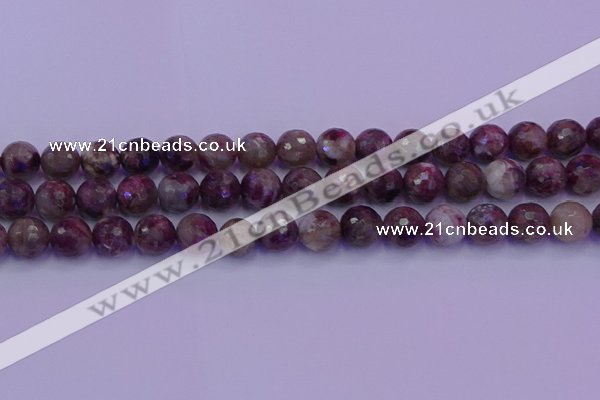 CTO614 15.5 inches 9mm faceted round tourmaline gemstone beads