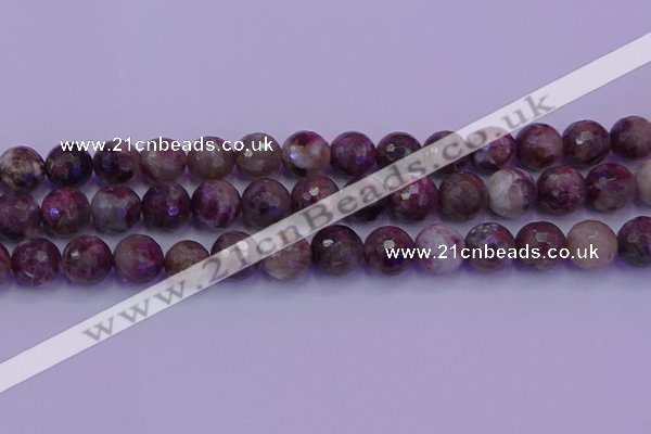 CTO616 15.5 inches 11mm faceted round tourmaline gemstone beads