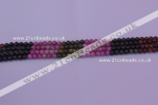 CTO625 15.5 inches 4mm round tourmaline gemstone beads wholesale