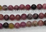 CTO63 15.5 inches 7mm round natural tourmaline gemstone beads