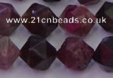 CTO652 15.5 inches 10mm faceted nuggets tourmaline gemstone beads