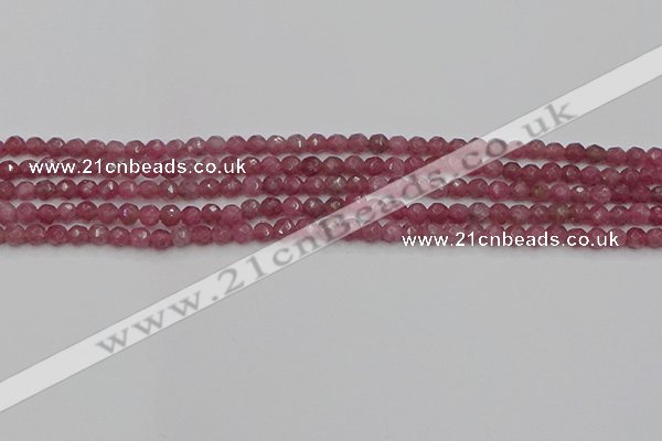 CTO656 15.5 inches 4mm faceted round Chinese tourmaline beads