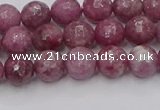 CTO657 15.5 inches 6mm faceted round Chinese tourmaline beads