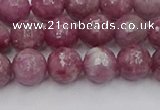 CTO658 15.5 inches 8mm faceted round Chinese tourmaline beads