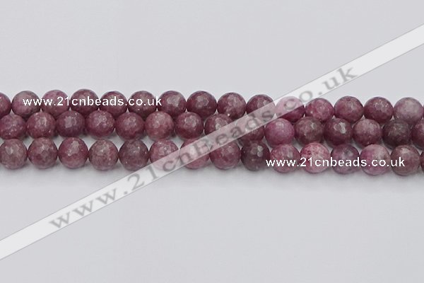 CTO659 15.5 inches 10mm faceted round Chinese tourmaline beads