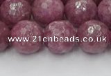 CTO661 15.5 inches 14mm faceted round Chinese tourmaline beads