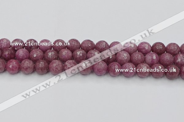 CTO661 15.5 inches 14mm faceted round Chinese tourmaline beads