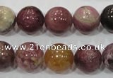 CTO67 15.5 inches 14mm round natural tourmaline gemstone beads