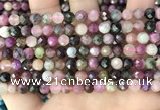 CTO676 15.5 inches 6mm faceted round natural tourmaline beads