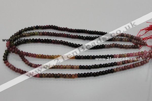 CTO68 15.5 inches 4*6mm rondelle natural tourmaline gemstone beads