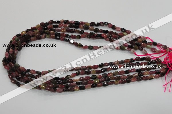 CTO70 15.5 inches 5*6mm nuggets natural tourmaline gemstone beads