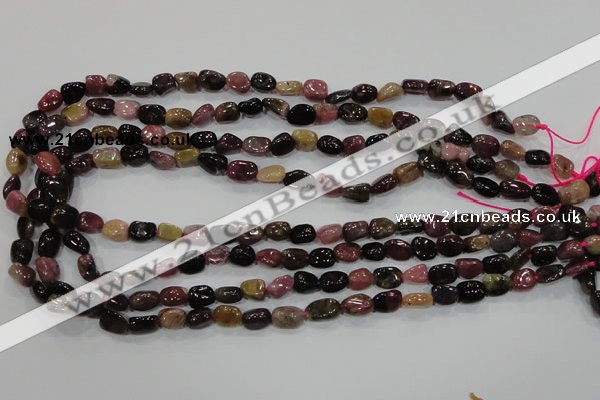 CTO71 15.5 inches 6*8mm nuggets natural tourmaline gemstone beads