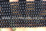 CTO710 15.5 inches 4mm round black tourmaline gemstone beads