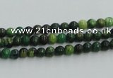 CTP01 15.5 inches 4mm round yellow green pine gemstone beads wholesale