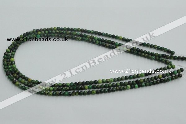 CTP01 15.5 inches 4mm round yellow green pine gemstone beads wholesale