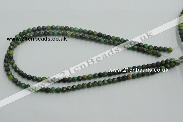 CTP02 15.5 inches 6mm round yellow green pine gemstone beads wholesale