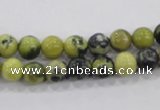 CTP101 15.5 inches 6mm round yellow pine turquoise beads wholesale